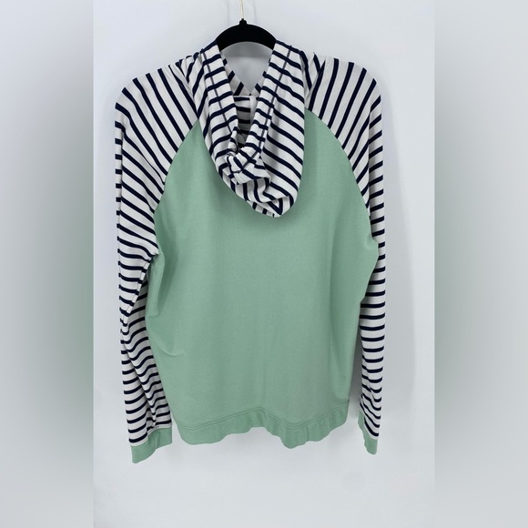 Orvis Classic Collection Mint Green Striped Pullover Hoodie Size Large - Picture 2 of 9